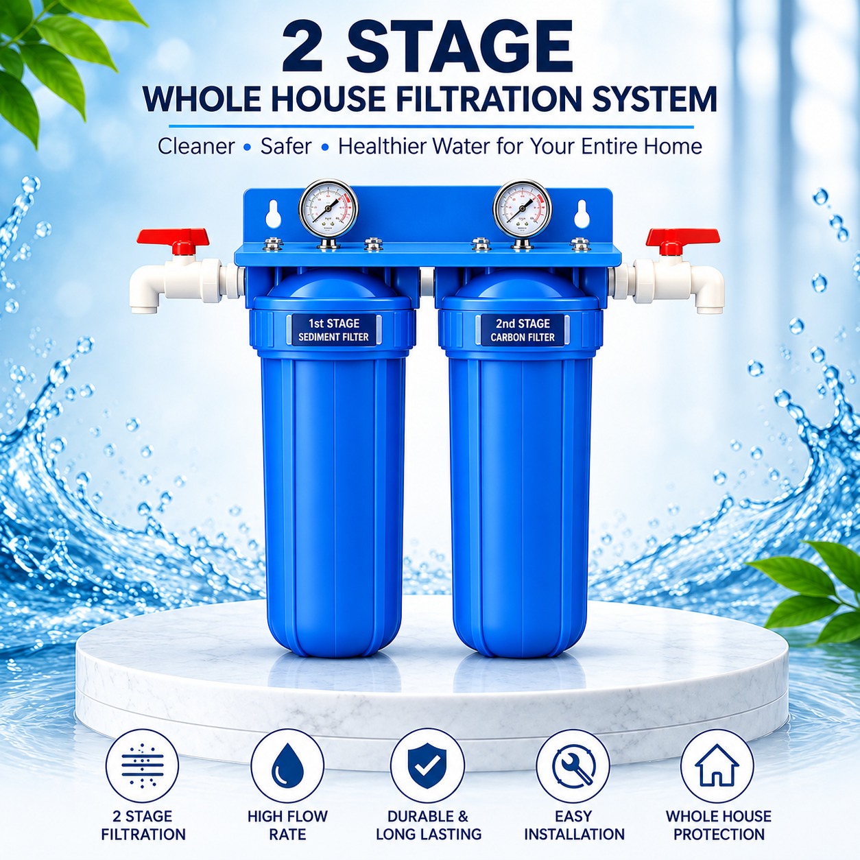Dual-Stage Multi-Function Water Filtration Unit
